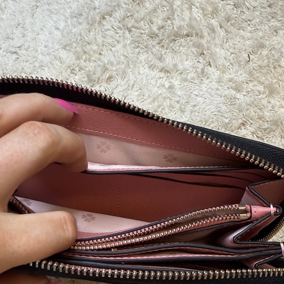 Kate Spade Spencer Ditsy Rose Zip Around Continental Wallet - Picture 11 of 12